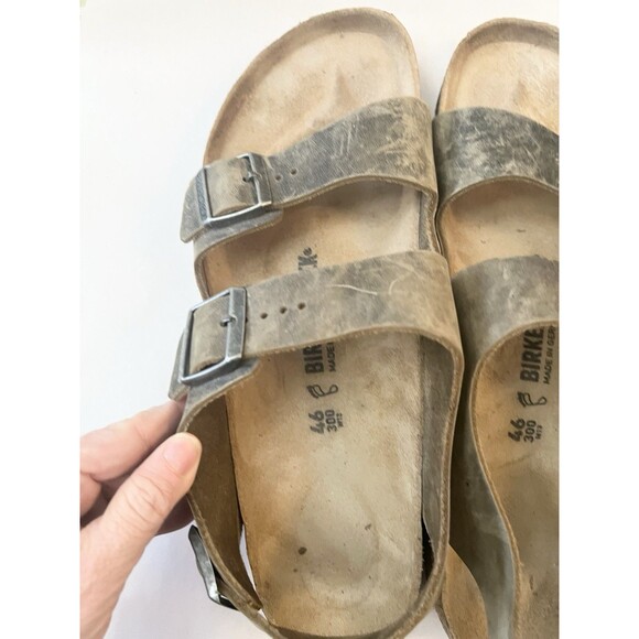Birkenstock Milano Oil Leather Sandals Tan Men\'s Size 13-13.5 US 46 New Comfort main image 4